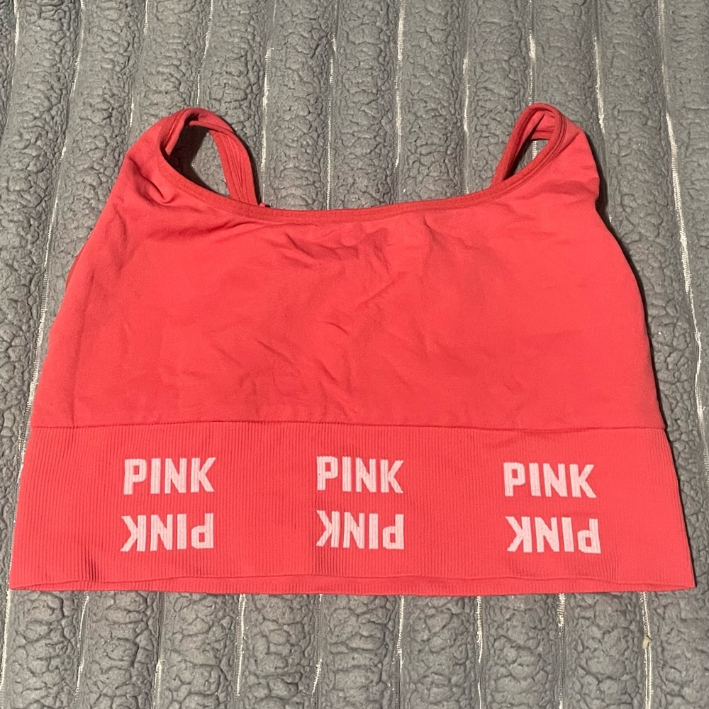 Pink Victoria’s Secret Pink/Coral Athletic Sports Bra